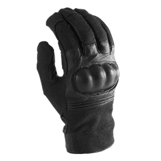 MTP riot glove with protection against fire, trauma, and cut.