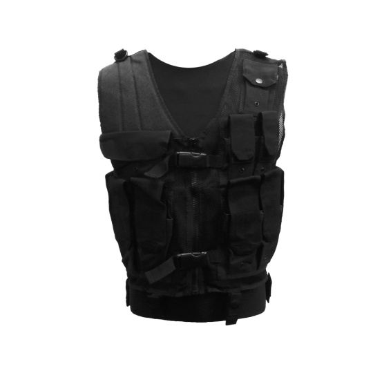 Multi-pocket tactical vest with zipper MTP for outdoor activities