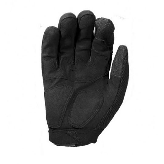 Guantes tácticos para airsoft con protección en nudillos color negro (palma)