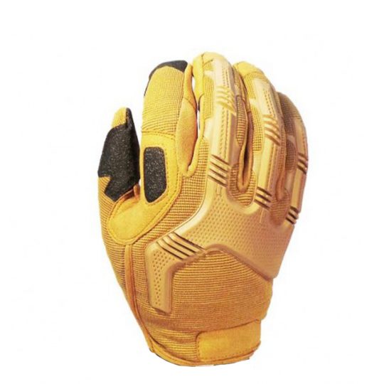 Guantes tácticos para airsoft con protección en nudillos color tan